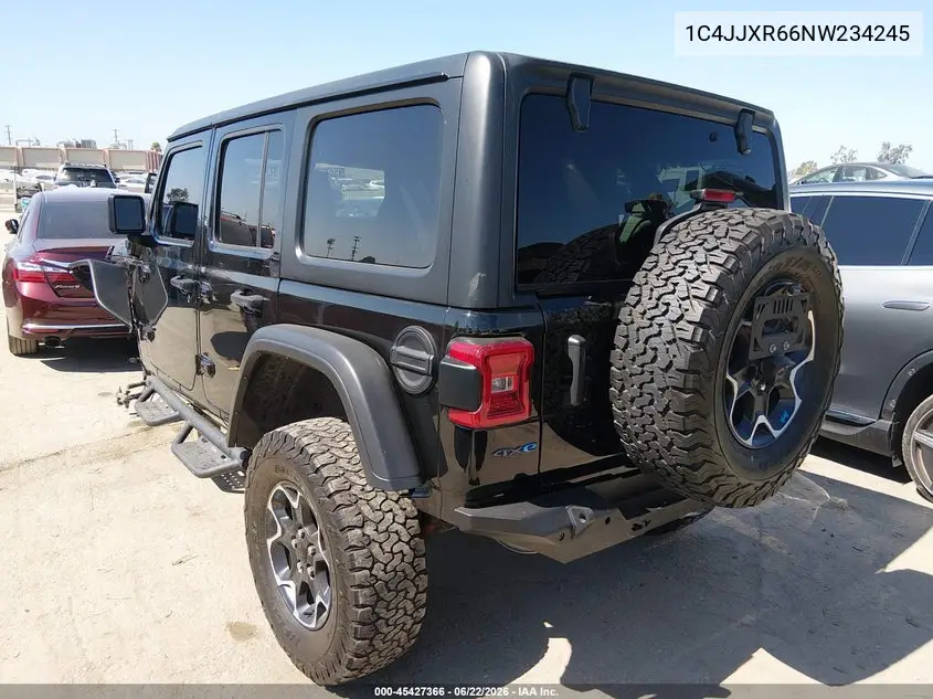 2022 Jeep Wrangler 4Xe Unlimited Rubicon 4X4 VIN: 1C4JJXR66NW234245 Lot: 45427366