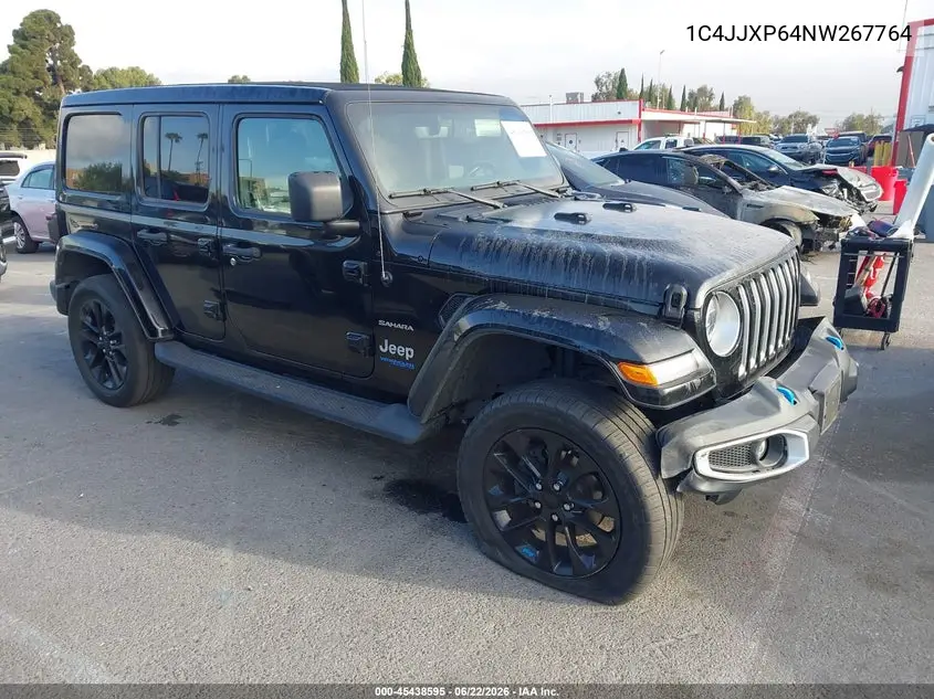 2022 Jeep Wrangler 4Xe Unlimited Sahara 4X4 VIN: 1C4JJXP64NW267764 Lot: 45438595