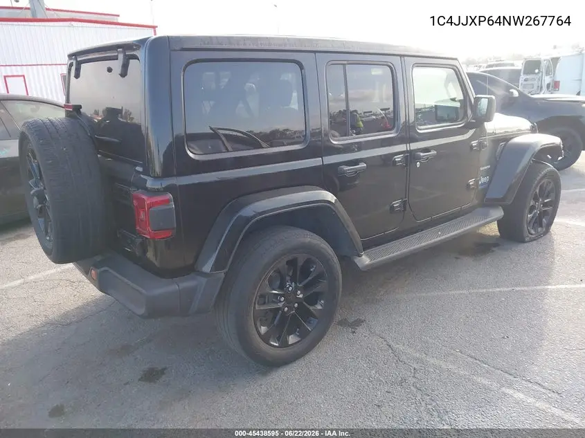 2022 Jeep Wrangler 4Xe Unlimited Sahara 4X4 VIN: 1C4JJXP64NW267764 Lot: 45438595