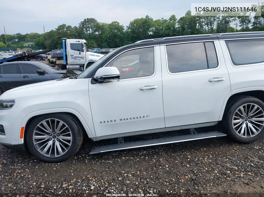 2022 Jeep Grand Wagoneer Series Iii 4X4 VIN: 1C4SJVGJ2NS111646 Lot: 45456396