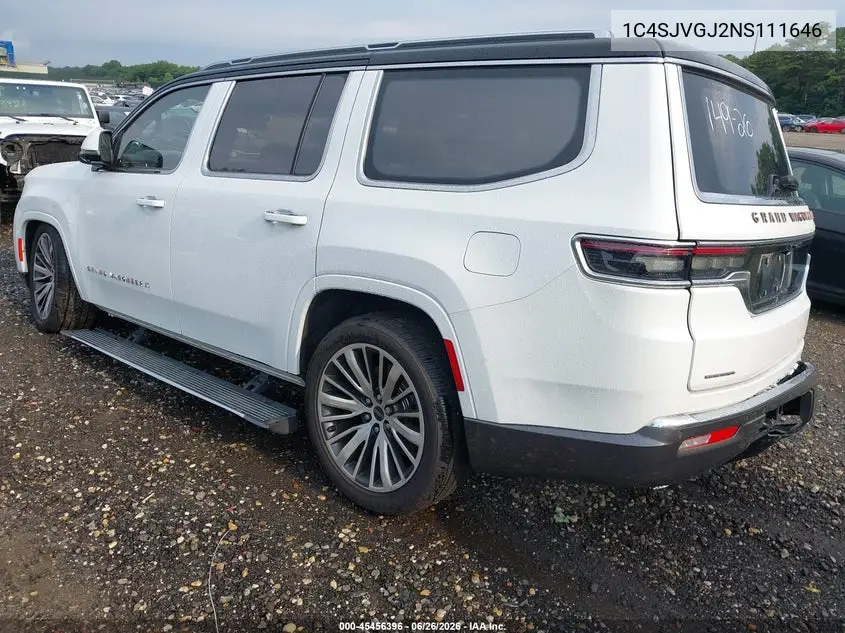 2022 Jeep Grand Wagoneer Series Iii 4X4 VIN: 1C4SJVGJ2NS111646 Lot: 45456396