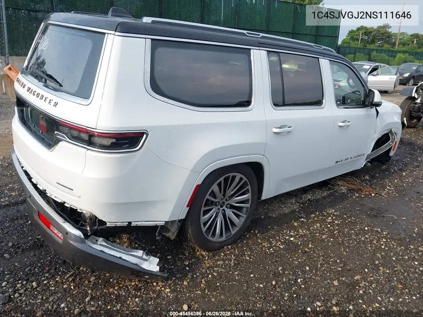 2022 Jeep Grand Wagoneer Series Iii 4X4 VIN: 1C4SJVGJ2NS111646 Lot: 45456396