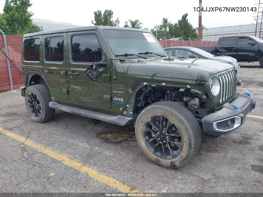 2022 Jeep Wrangler 4Xe Unlimited Sahara 4X4 VIN: 1C4JJXP67NW230143 Lot: 45479922