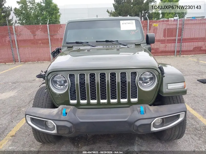 2022 Jeep Wrangler 4Xe Unlimited Sahara 4X4 VIN: 1C4JJXP67NW230143 Lot: 45479922