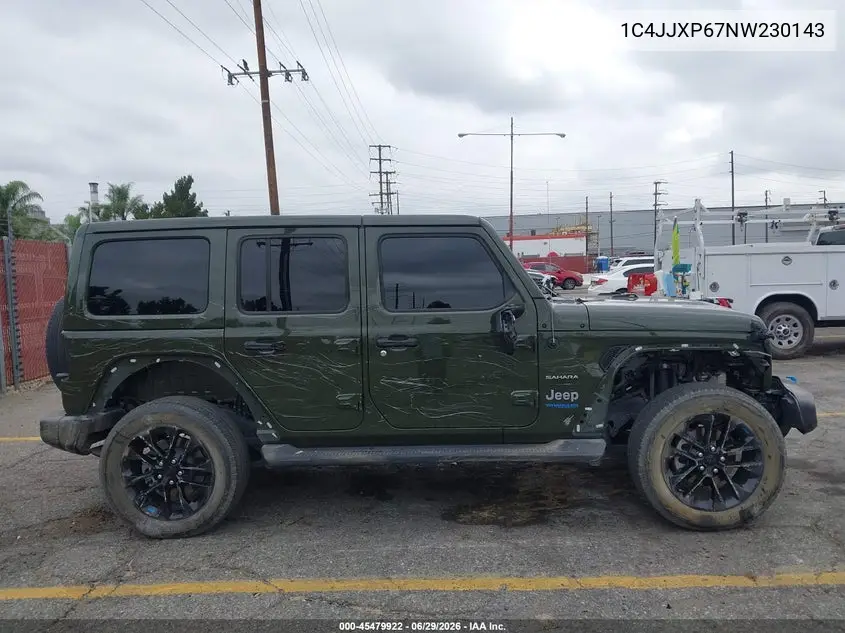 2022 Jeep Wrangler 4Xe Unlimited Sahara 4X4 VIN: 1C4JJXP67NW230143 Lot: 45479922
