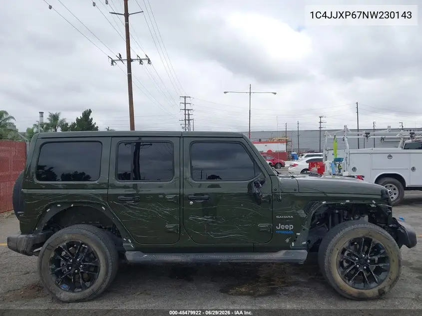 2022 Jeep Wrangler 4Xe Unlimited Sahara 4X4 VIN: 1C4JJXP67NW230143 Lot: 45479922