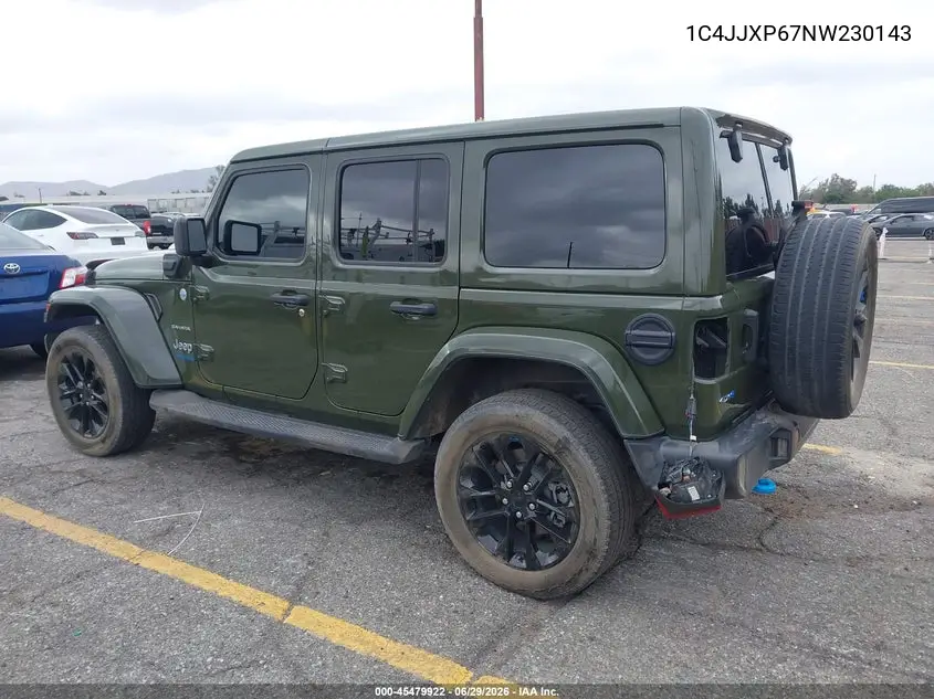 2022 Jeep Wrangler 4Xe Unlimited Sahara 4X4 VIN: 1C4JJXP67NW230143 Lot: 45479922
