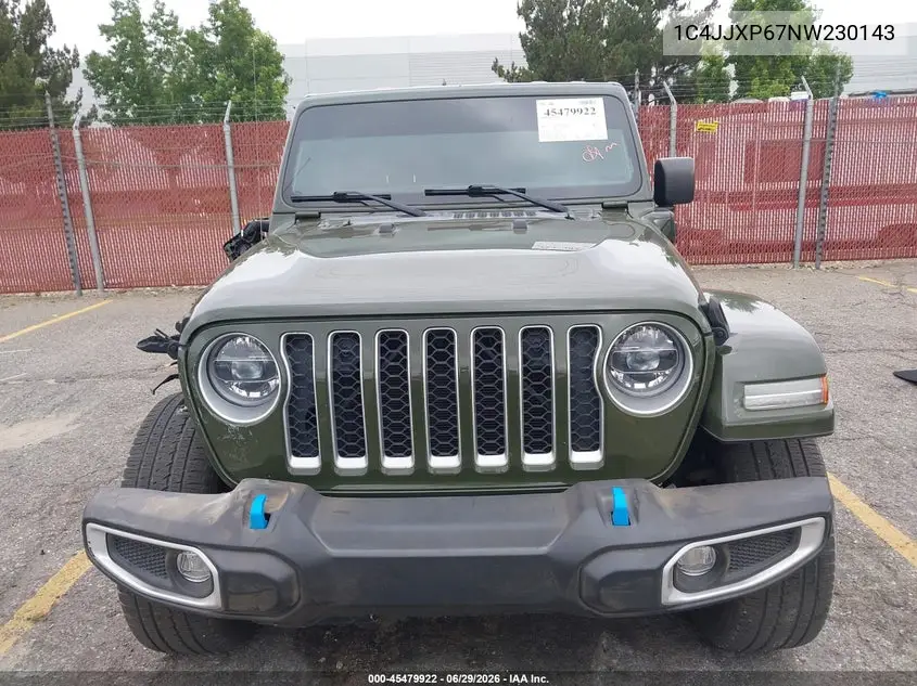 2022 Jeep Wrangler 4Xe Unlimited Sahara 4X4 VIN: 1C4JJXP67NW230143 Lot: 45479922