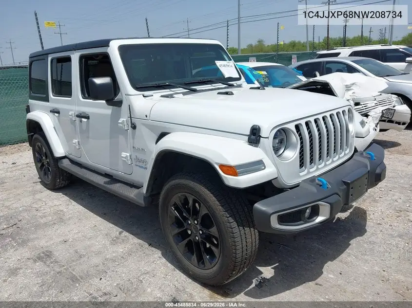 2022 Jeep Wrangler 4Xe Unlimited Sahara 4X4 VIN: 1C4JJXP68NW208734 Lot: 45485834