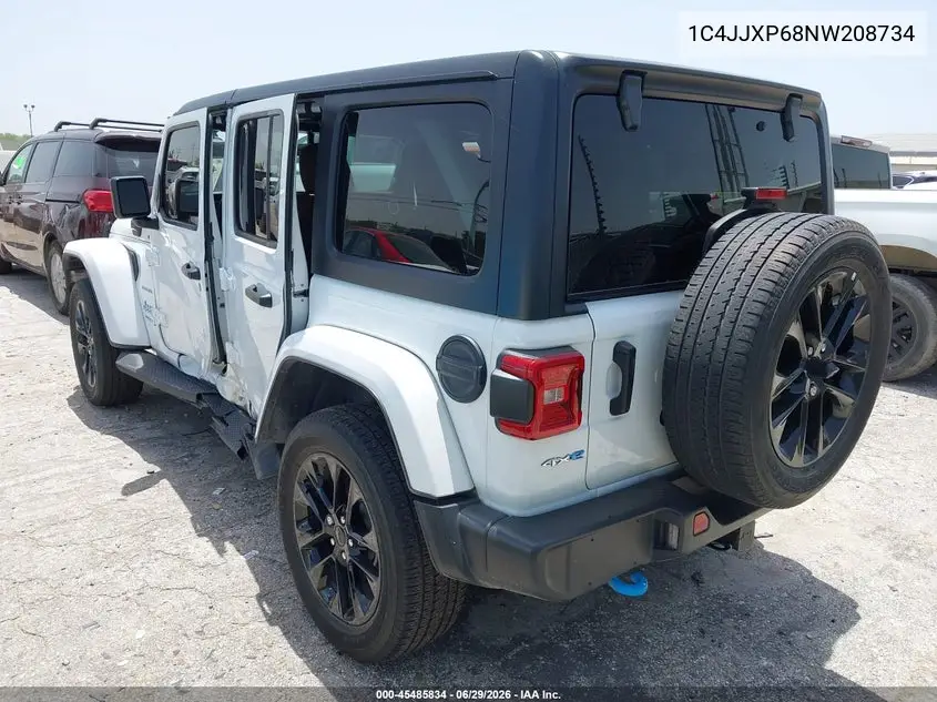 2022 Jeep Wrangler 4Xe Unlimited Sahara 4X4 VIN: 1C4JJXP68NW208734 Lot: 45485834