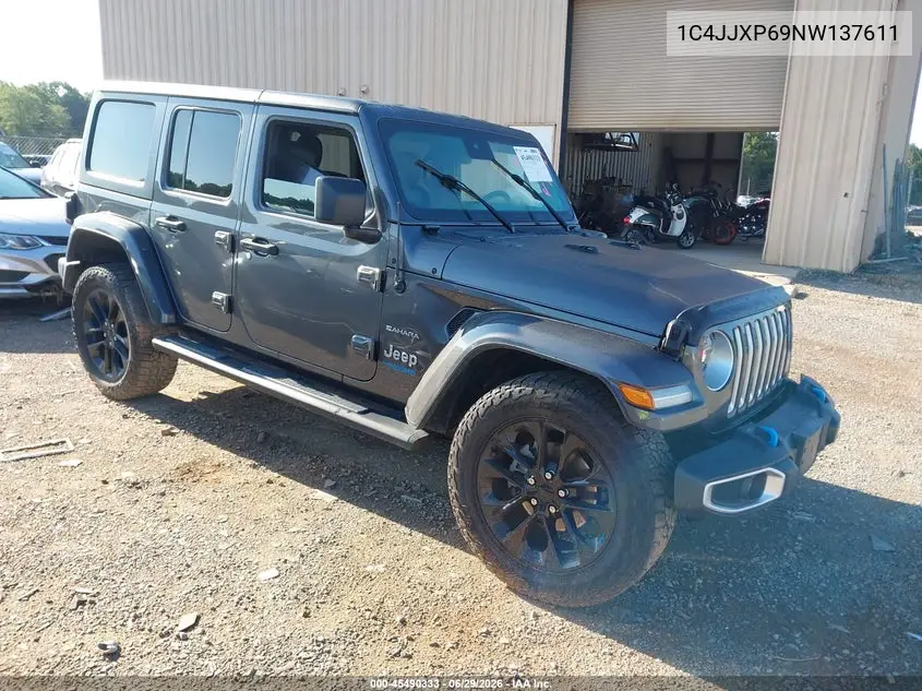 2022 Jeep Wrangler 4Xe Unlimited Sahara 4X4 VIN: 1C4JJXP69NW137611 Lot: 45490333