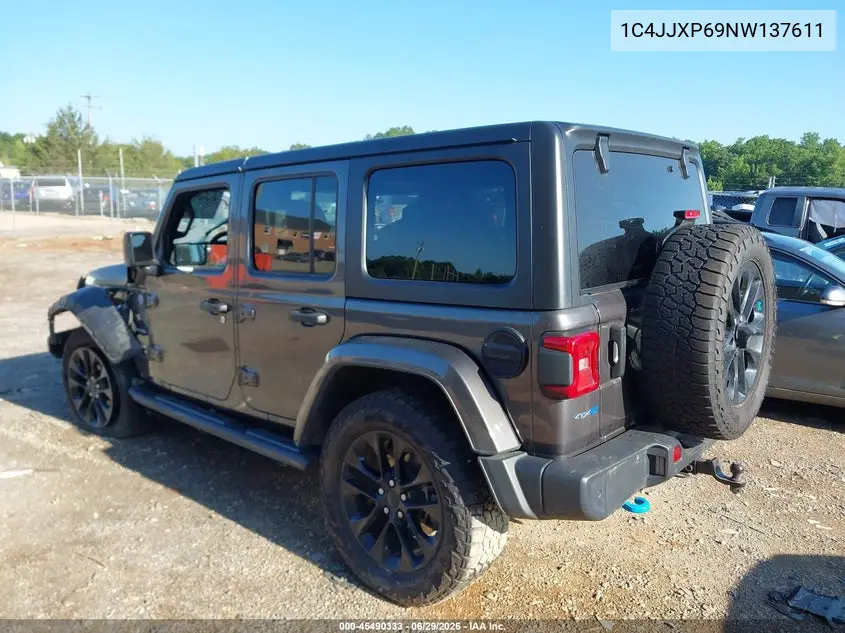 2022 Jeep Wrangler 4Xe Unlimited Sahara 4X4 VIN: 1C4JJXP69NW137611 Lot: 45490333