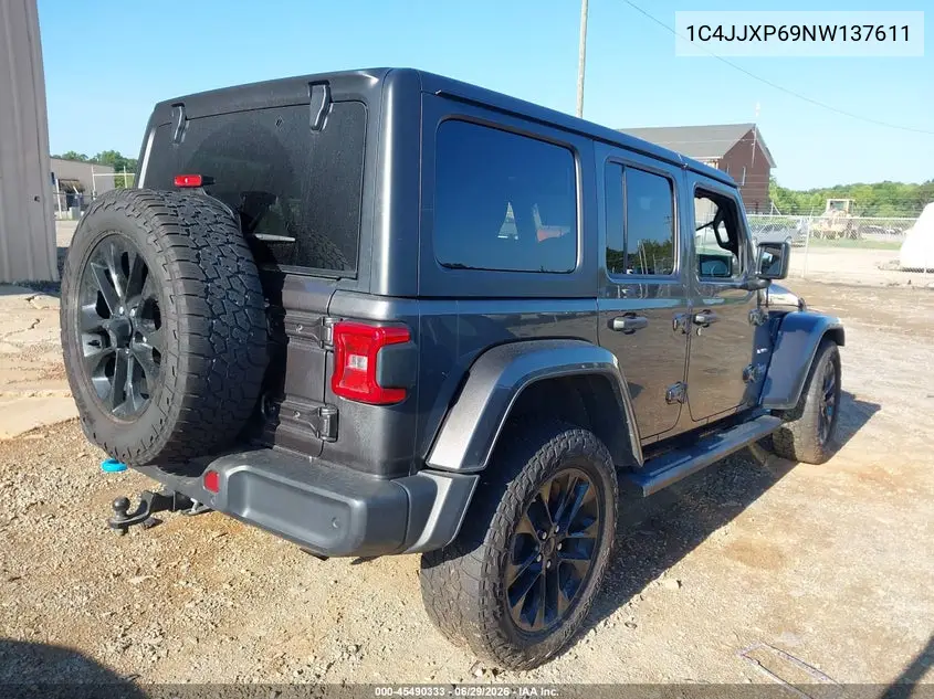 2022 Jeep Wrangler 4Xe Unlimited Sahara 4X4 VIN: 1C4JJXP69NW137611 Lot: 45490333