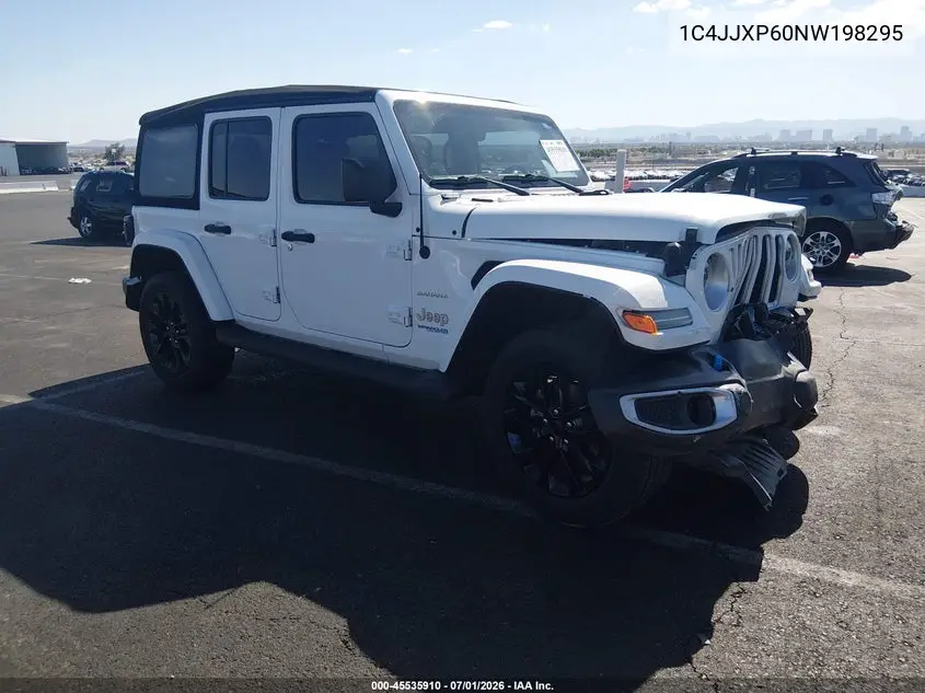 2022 Jeep Wrangler 4Xe Unlimited Sahara 4X4 VIN: 1C4JJXP60NW198295 Lot: 45535910