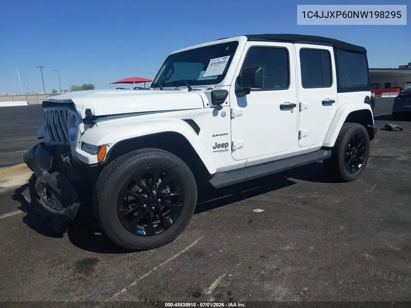 2022 Jeep Wrangler 4Xe Unlimited Sahara 4X4 VIN: 1C4JJXP60NW198295 Lot: 45535910