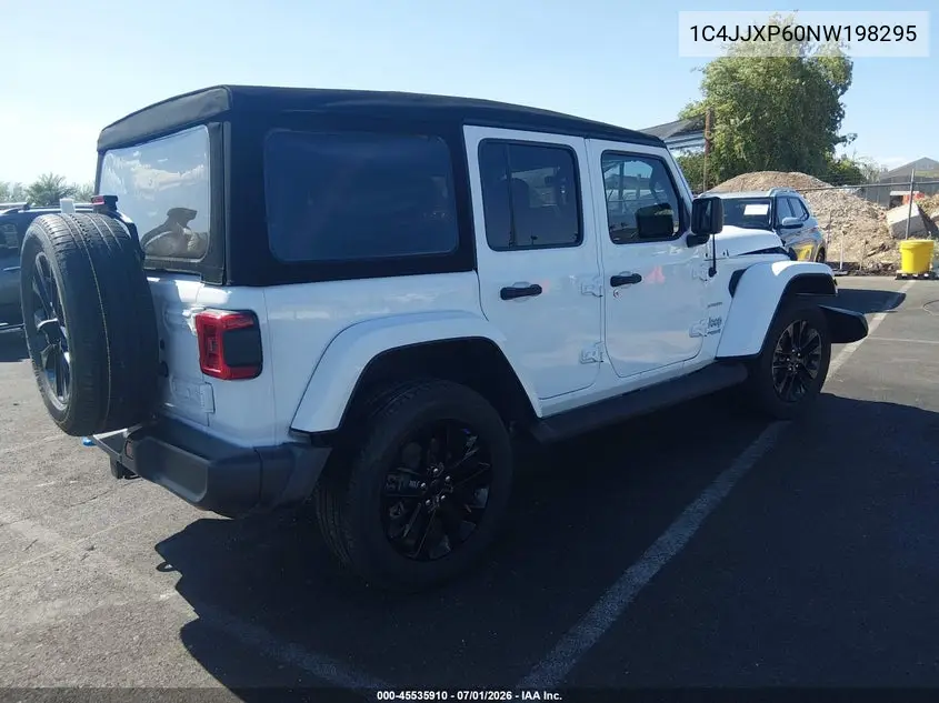 2022 Jeep Wrangler 4Xe Unlimited Sahara 4X4 VIN: 1C4JJXP60NW198295 Lot: 45535910
