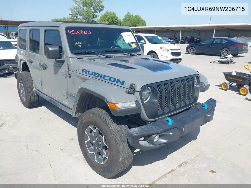 2022 Jeep Wrangler 4Xe Unlimited Rubicon 4X4 VIN: 1C4JJXR69NW206715 Lot: 45689920