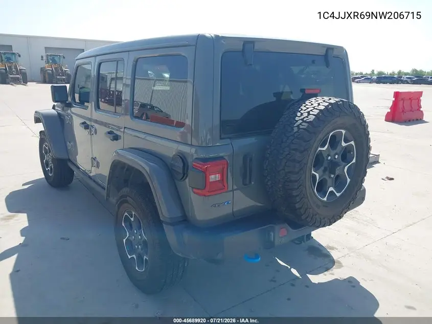 2022 Jeep Wrangler 4Xe Unlimited Rubicon 4X4 VIN: 1C4JJXR69NW206715 Lot: 45689920