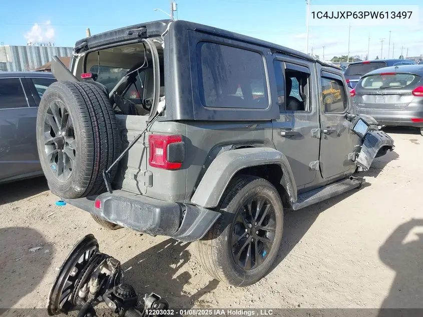2023 Jeep Wrangler 4Xe Unlimited Sahara VIN: 1C4JJXP63PW613497 Lot: 12203032