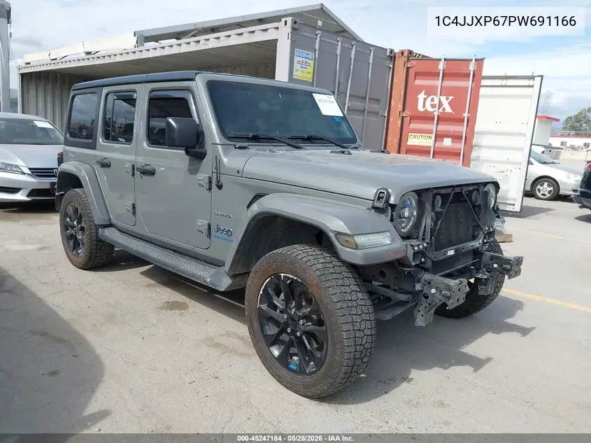 2023 Jeep Wrangler 4Xe Sahara 4X4 VIN: 1C4JJXP67PW691166 Lot: 45247184