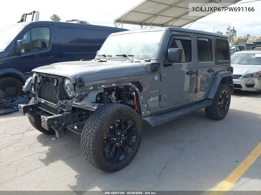 2023 Jeep Wrangler 4Xe Sahara 4X4 VIN: 1C4JJXP67PW691166 Lot: 45247184