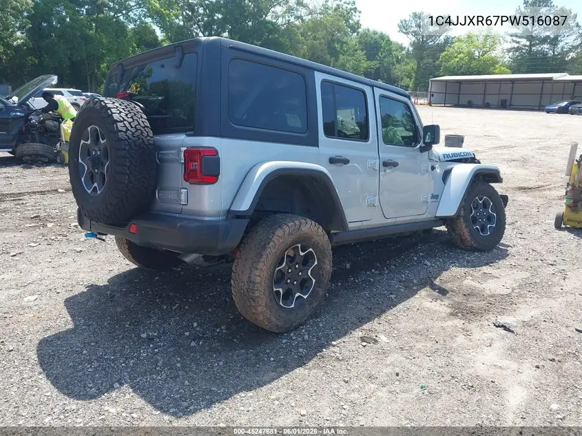 2023 Jeep Wrangler 4Xe Rubicon 4X4 VIN: 1C4JJXR67PW516087 Lot: 45247681