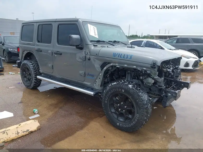2023 Jeep Wrangler 4Xe 4X4 VIN: 1C4JJXN63PW591911 Lot: 45394046