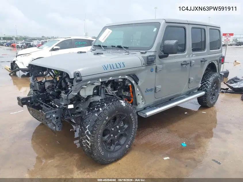 2023 Jeep Wrangler 4Xe 4X4 VIN: 1C4JJXN63PW591911 Lot: 45394046