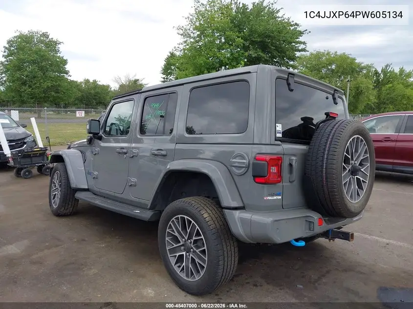 2023 Jeep Wrangler 4Xe High Altitude 4X4 VIN: 1C4JJXP64PW605134 Lot: 45407000