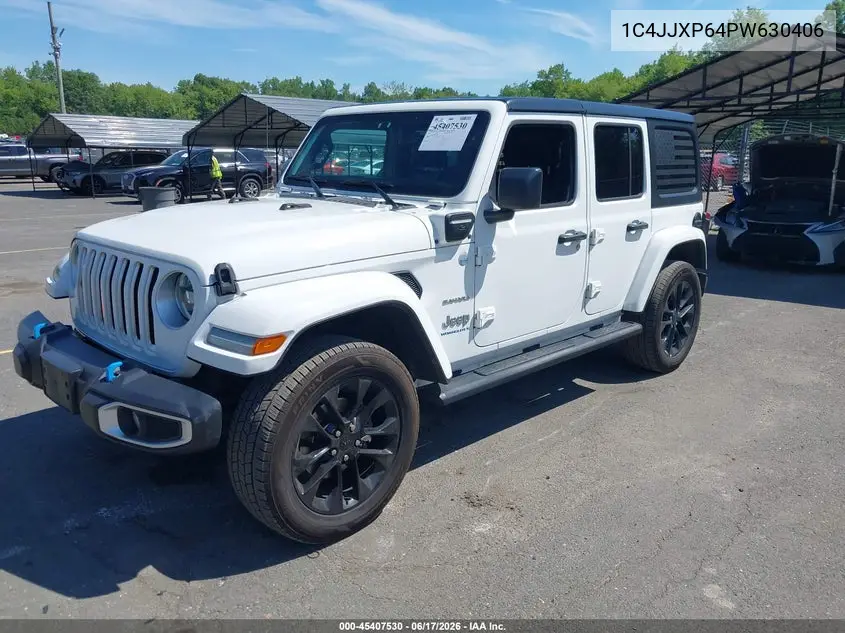 2023 Jeep Wrangler 4Xe Sahara 4X4 VIN: 1C4JJXP64PW630406 Lot: 45407530