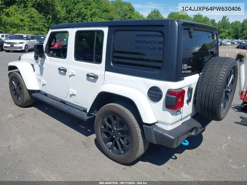 2023 Jeep Wrangler 4Xe Sahara 4X4 VIN: 1C4JJXP64PW630406 Lot: 45407530