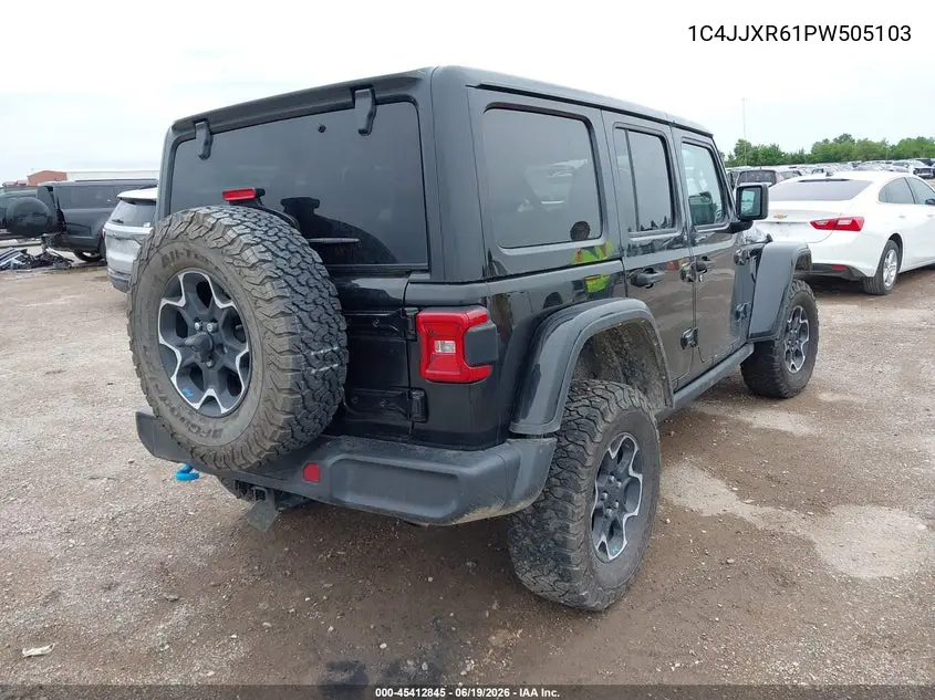 2023 Jeep Wrangler 4Xe Rubicon 4X4 VIN: 1C4JJXR61PW505103 Lot: 45412845