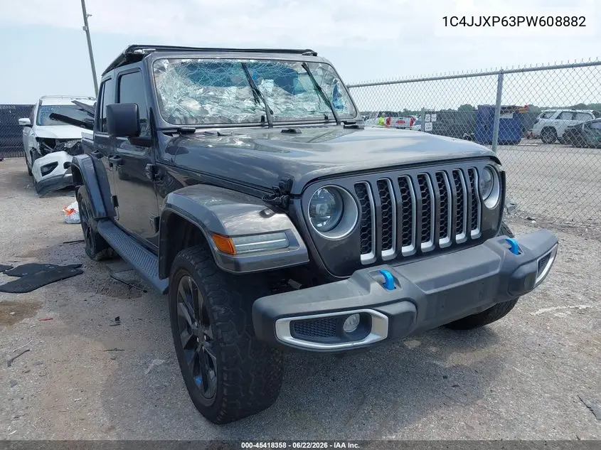2023 Jeep Wrangler 4Xe Sahara 4X4 VIN: 1C4JJXP63PW608882 Lot: 45418358
