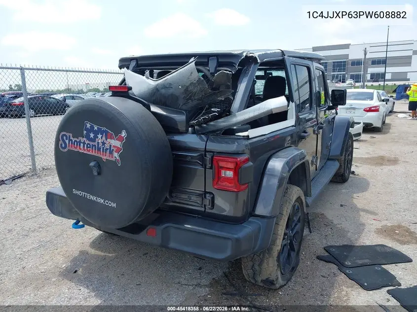2023 Jeep Wrangler 4Xe Sahara 4X4 VIN: 1C4JJXP63PW608882 Lot: 45418358