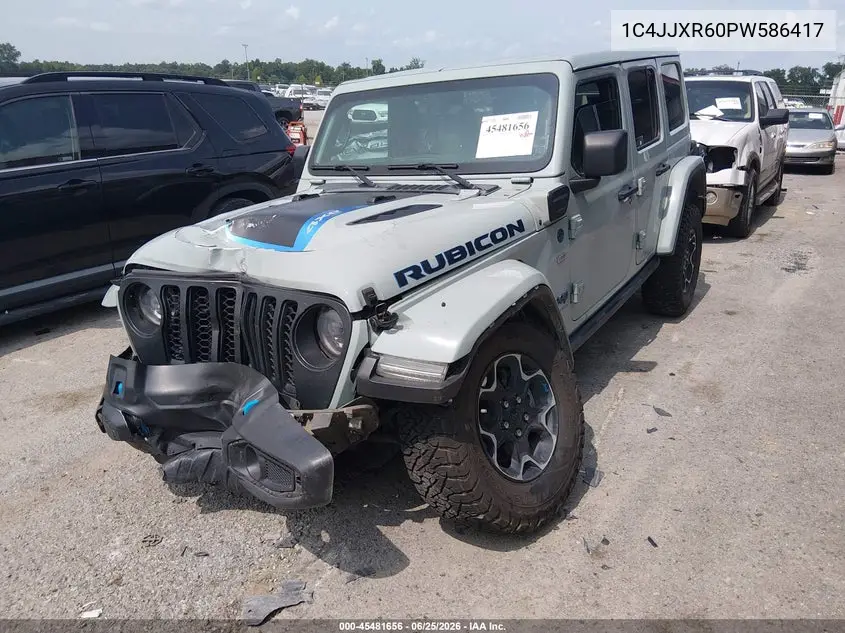2023 Jeep Wrangler 4Xe Rubicon 4X4 VIN: 1C4JJXR60PW586417 Lot: 45481656