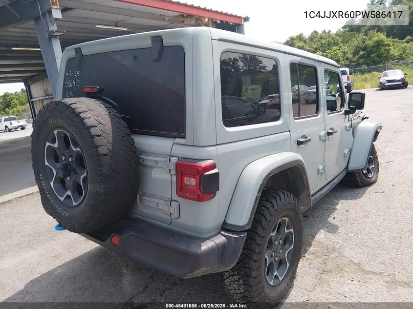 2023 Jeep Wrangler 4Xe Rubicon 4X4 VIN: 1C4JJXR60PW586417 Lot: 45481656