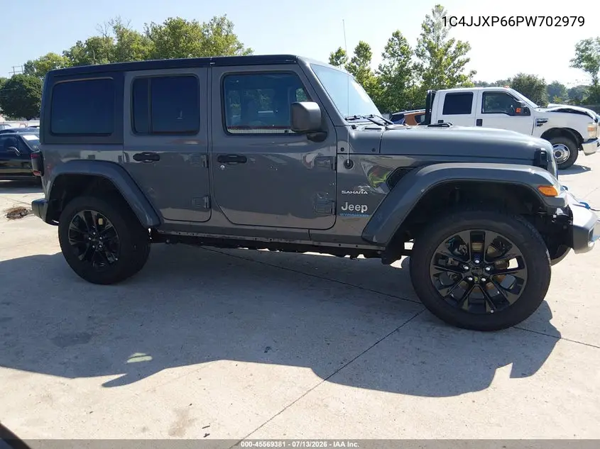 2023 Jeep Wrangler 4Xe Sahara 4X4 VIN: 1C4JJXP66PW702979 Lot: 45569381