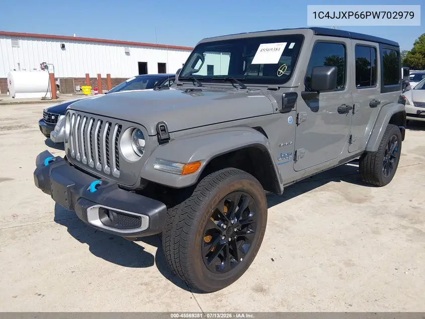 2023 Jeep Wrangler 4Xe Sahara 4X4 VIN: 1C4JJXP66PW702979 Lot: 45569381
