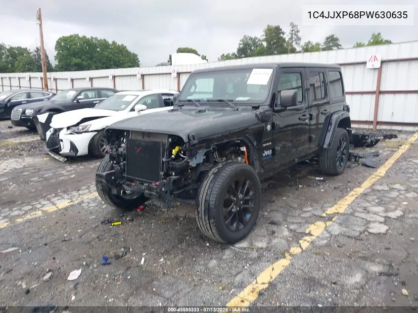 2023 Jeep Wrangler 4Xe Sahara 4X4 VIN: 1C4JJXP68PW630635 Lot: 45585333