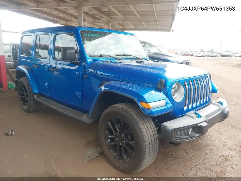 2023 Jeep Wrangler 4Xe Sahara 4X4 VIN: 1C4JJXP64PW651353 Lot: 45632540