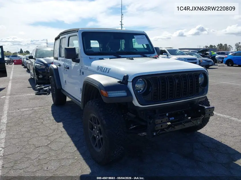 2024 Jeep Wrangler 4Xe Willys 4Xe VIN: 1C4RJXN62RW220809 Lot: 45019663