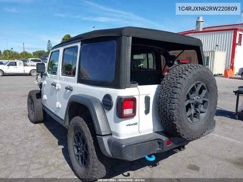 2024 Jeep Wrangler 4Xe Willys 4Xe VIN: 1C4RJXN62RW220809 Lot: 45019663