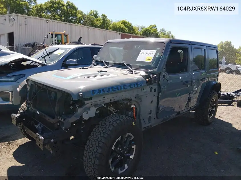 2024 Jeep Wrangler 4Xe Rubicon 4Xe VIN: 1C4RJXR6XRW164029 Lot: 45259601