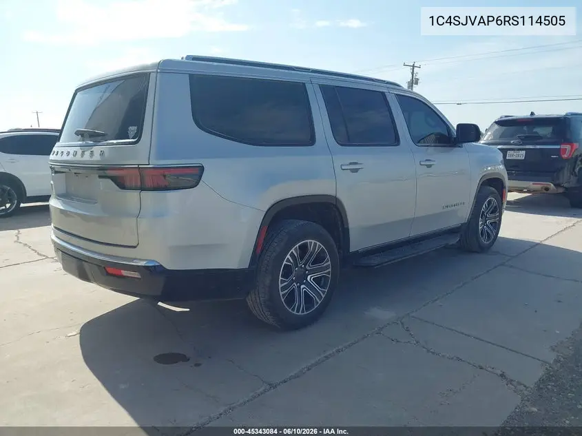 2024 Jeep Wagoneer Series I 4X4 VIN: 1C4SJVAP6RS114505 Lot: 45343084