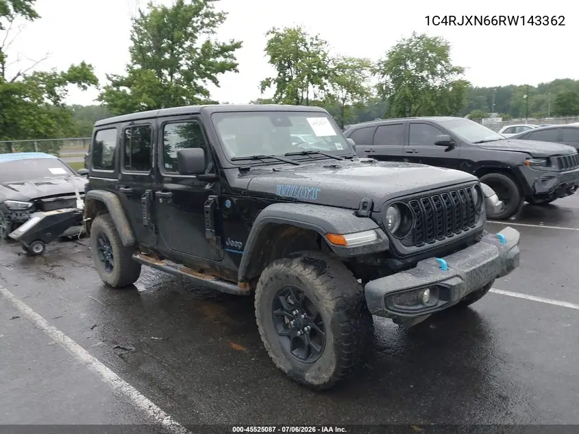 2024 Jeep Wrangler 4Xe Willys 4Xe VIN: 1C4RJXN66RW143362 Lot: 45525087