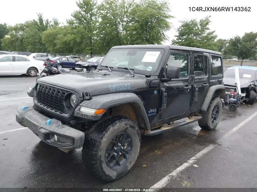 2024 Jeep Wrangler 4Xe Willys 4Xe VIN: 1C4RJXN66RW143362 Lot: 45525087