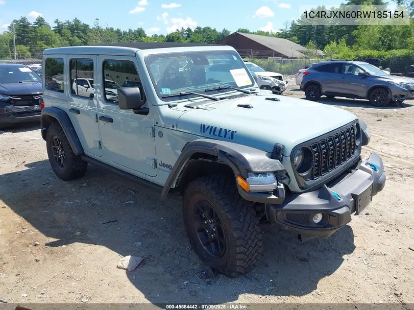 2024 Jeep Wrangler 4Xe Willys 4Xe VIN: 1C4RJXN60RW185154 Lot: 45584442