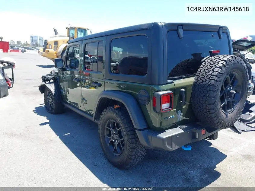 2024 Jeep Wrangler 4Xe Willys 4Xe VIN: 1C4RJXN63RW145618 Lot: 45683409