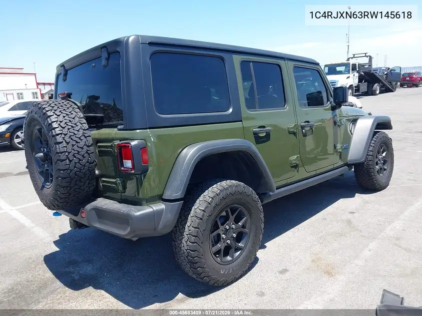 2024 Jeep Wrangler 4Xe Willys 4Xe VIN: 1C4RJXN63RW145618 Lot: 45683409