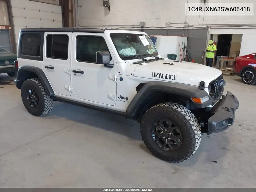 2025 Jeep Wrangler 4Xe Willys 4Xe VIN: 1C4RJXN63SW606418 Lot: 45281640